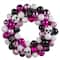 23.5" Pink & Purple Skull & Ornament Wreath by Ashland®